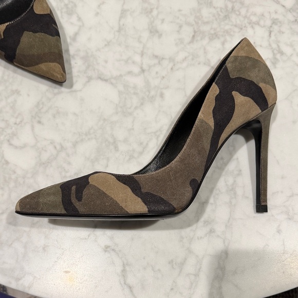 Saint Laurent Shoes - SaintLaurent Paris Suede Camouflage Stilettos   37.5